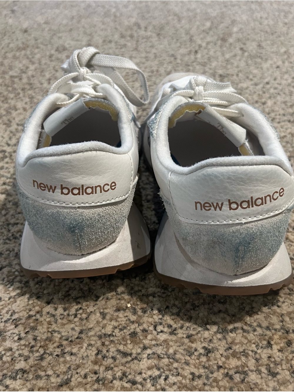 Women’s New Balance White Leopard-Print Casual Sneakers - Picture 4 of 6